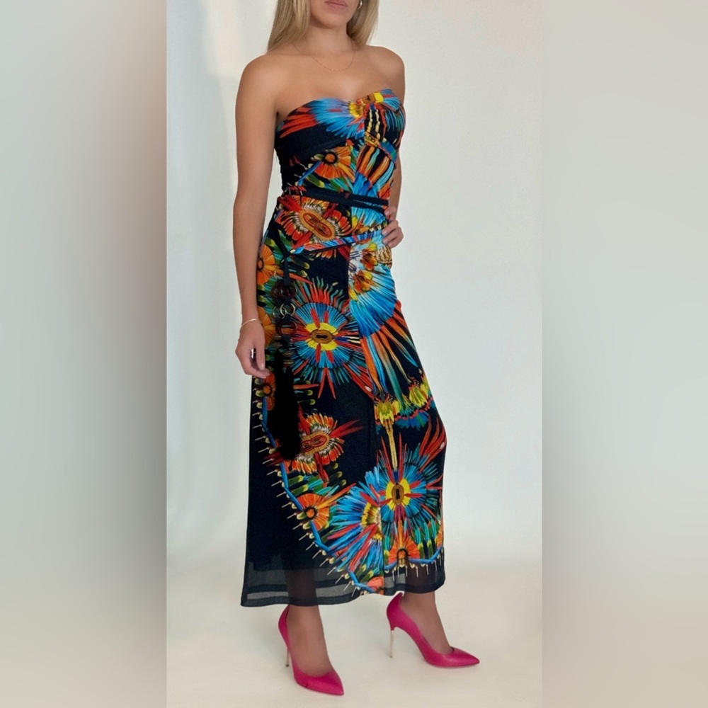 Jean Paul Gaultier Soleil vintage long printed dress